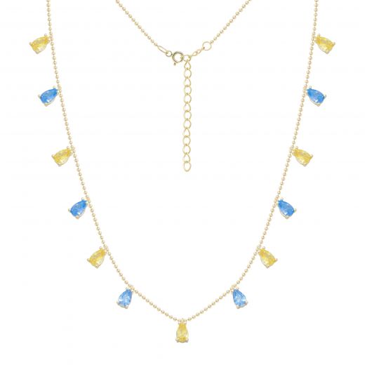 Necklace with zirconias 3Л269ЕС-0001