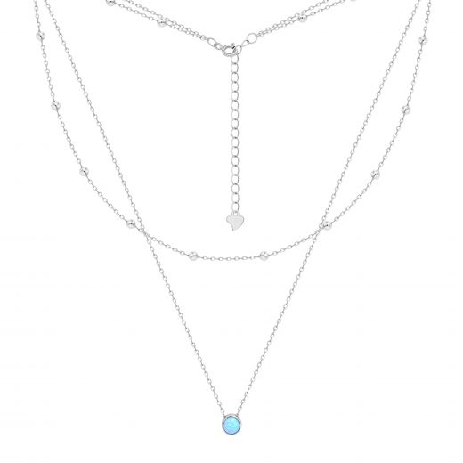 Silver necklace 3Л096-0029