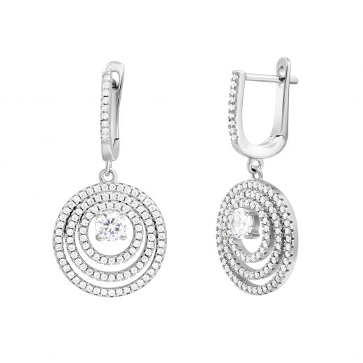 silver earrings 3С096-0093