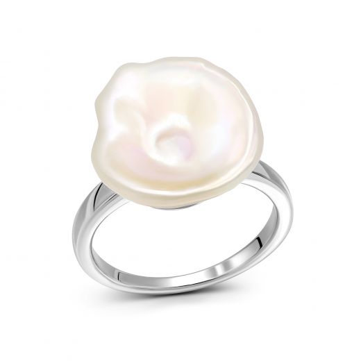 Ring with a pearl in silver 3K862-0002