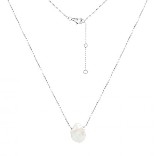 Necklace with a pearl in silver 3L862-0009