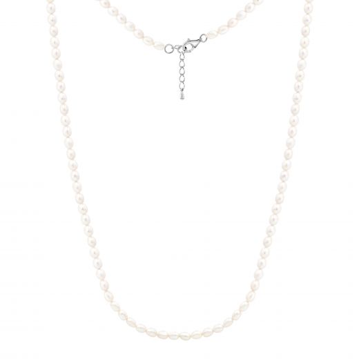 Silver necklace with pearls 3L862-0012