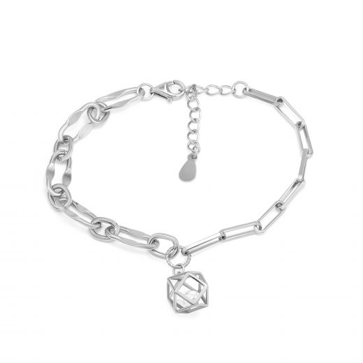 The bracelet is silver 3Б269-0048