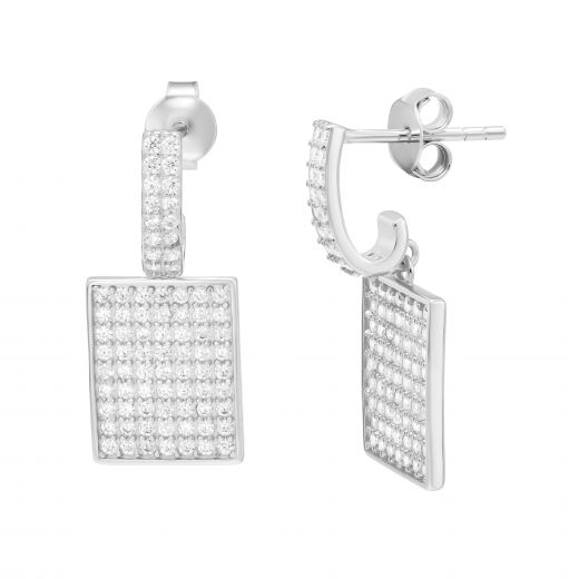Silver earrings 3С269ЕС-0038