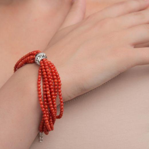 KORALI bracelet with corals and beads