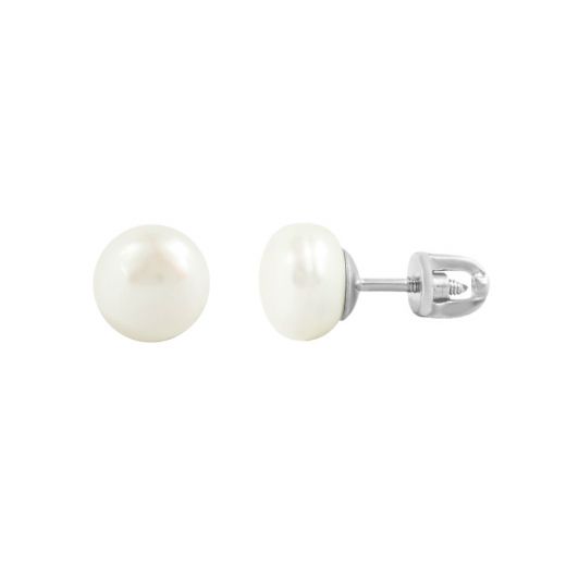 Сережки з перлами у сріблі 3С449-0309-1