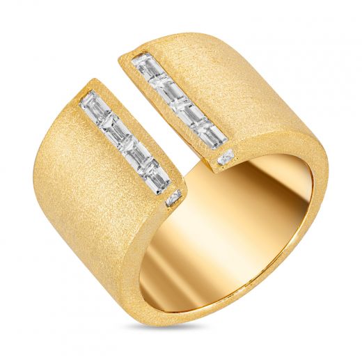 Silver ring ZARINA yellow rhodium