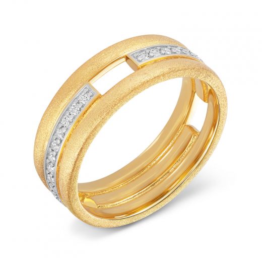 Silver ring ZARINA yellow rhodium