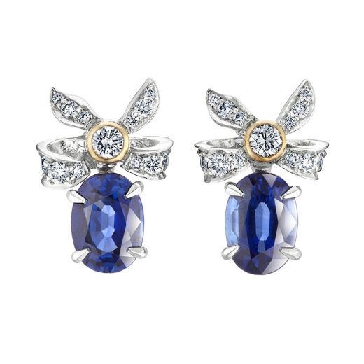 Earrings with diamonds and sapphires Imperial FABERGÉ