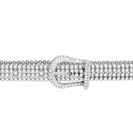 Bracelet with diamonds in white gold 8-214 624