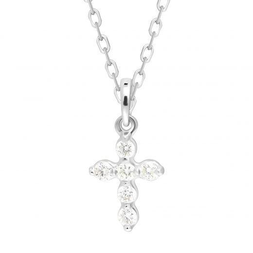 Cross with diamonds