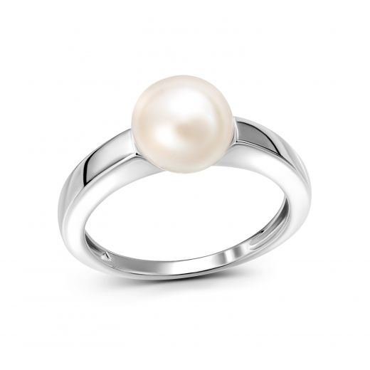 Silver ring with a pearl 3K862-0006