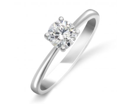 ring with a diamond in white gold1-170 536