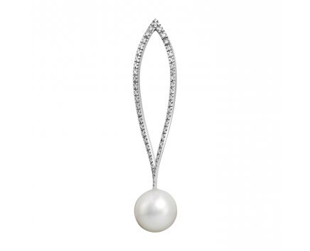 Hanging with diamonds and pearls with white gold 1P039-0009
