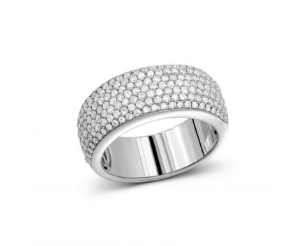 Ring with diamonds in white gold 1-095 736