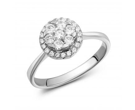 Ring with diamonds in white gold 1K193-0537