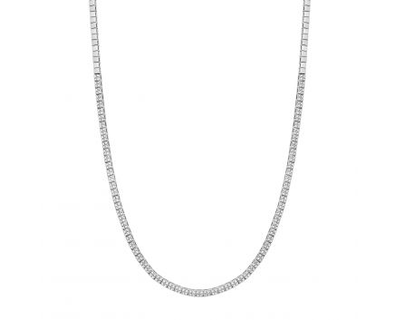 Necklace with diamonds Melody in white gold