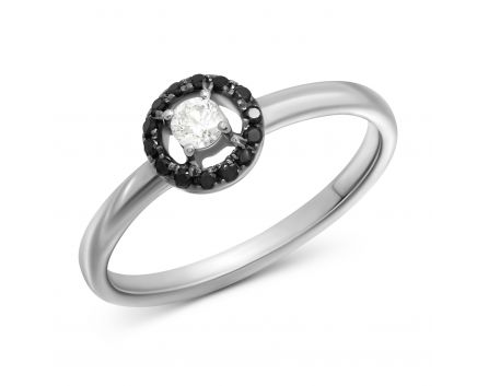 Orbit ring in white gold