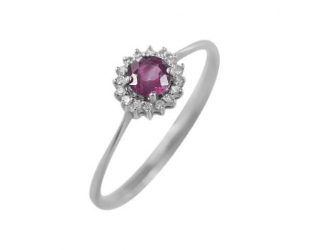 Ruby and diamond ring