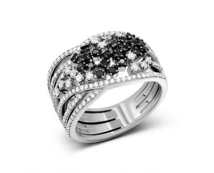 Ring with diamonds in white gold 1-126 996