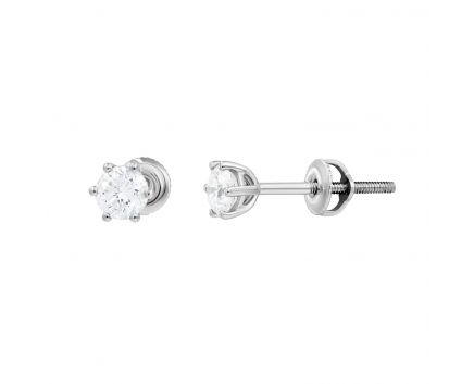 Earrings with diamonds in white gold 1-127 282