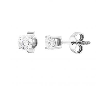 Earrings with diamonds in white gold 1-127 278