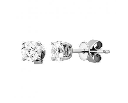 Earrings with diamonds in white gold 1-132 326