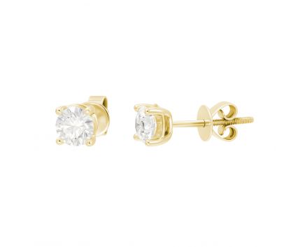 Earrings with diamonds in yellow gold 1-132 228