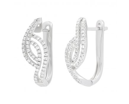 Earrings with diamonds in white gold Christel