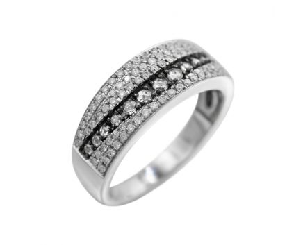Ring with diamonds in white gold 1-135 265