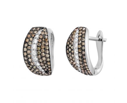 Earrings with diamonds in white gold Gertrude