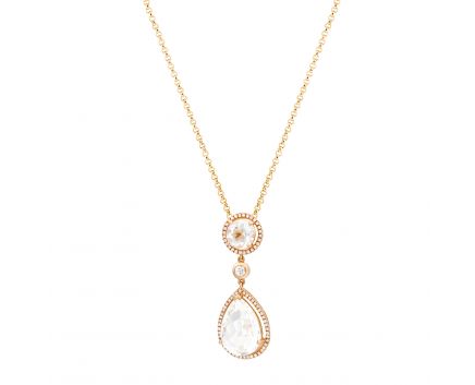 Necklace with diamonds in rose gold 1-137 790