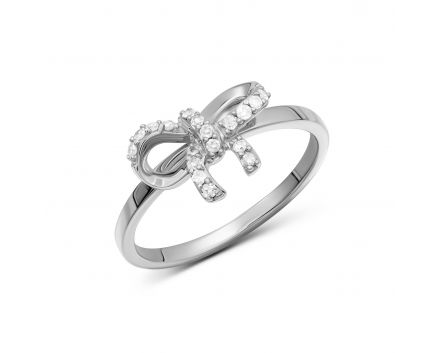 Ring with diamonds in white gold 1-140 827