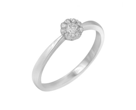 Ring with diamonds in white gold 1-140 967