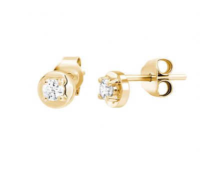 Earrings with diamonds in rose gold 1-141 293