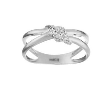 Ring with diamonds in white gold 1-144 174