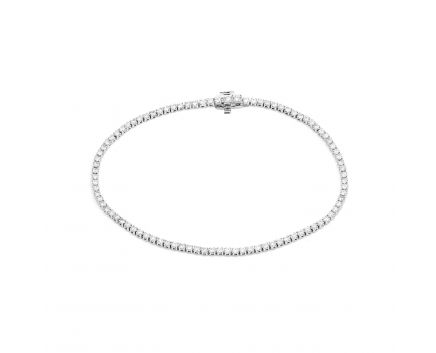 Tennis bracelet with diamonds in white gold 1-160 221