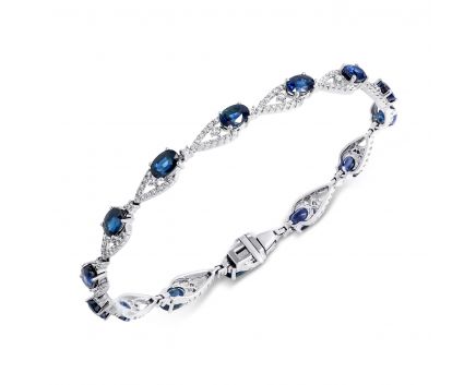 Bracelet with sapphires and diamonds