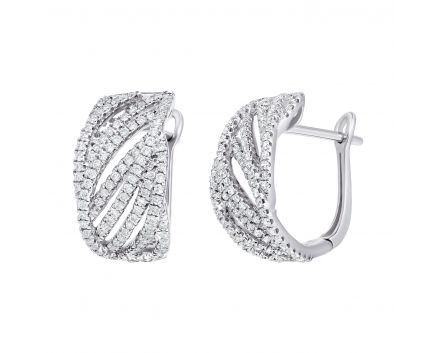 Earrings with diamonds in white gold Versailles