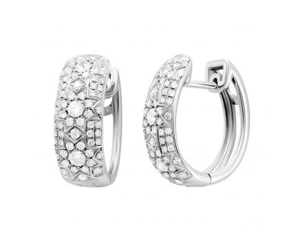 Earrings with diamonds in white gold 1-169 462