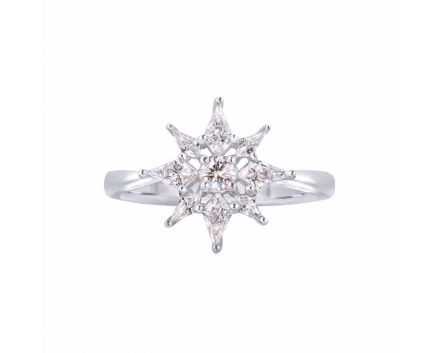 White gold ring with diamonds 1-170 963