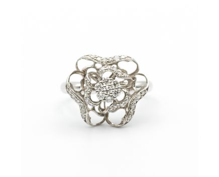 Ring with diamonds in white gold 1-172 609