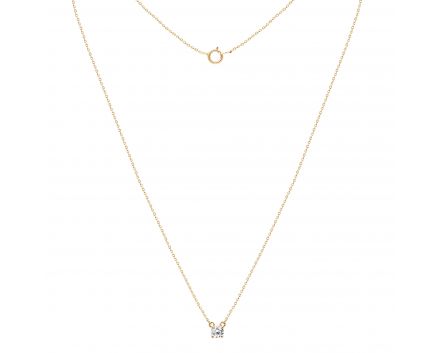 Necklace with diamond in rose gold 1-182 913