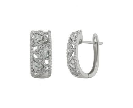 Earrings with diamonds in white gold 1-183 051
