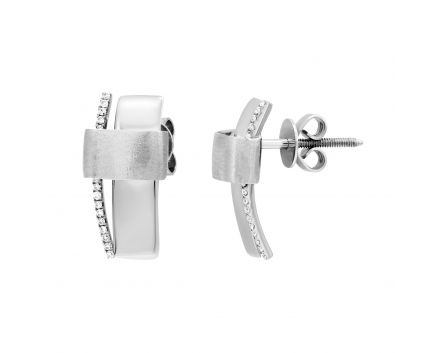 Earrings with diamonds white gold