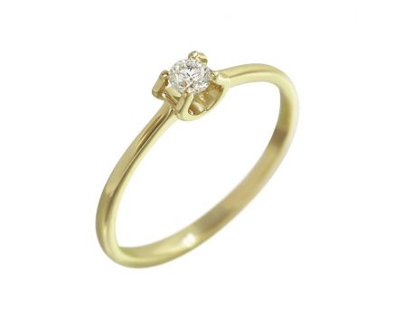 Yellow gold ring with diamond 1-187 371