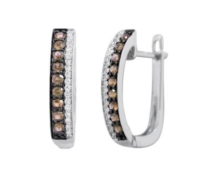 Earrings with diamonds in white gold 1С759-0422-1