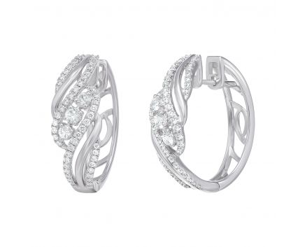 Openwork earrings in white gold with diamonds