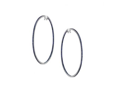 Earrings in white gold with sapphires ZARINA