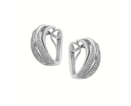 Earrings with diamonds in white gold 1-194 687